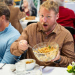 Ben Casteel enjoying dinner