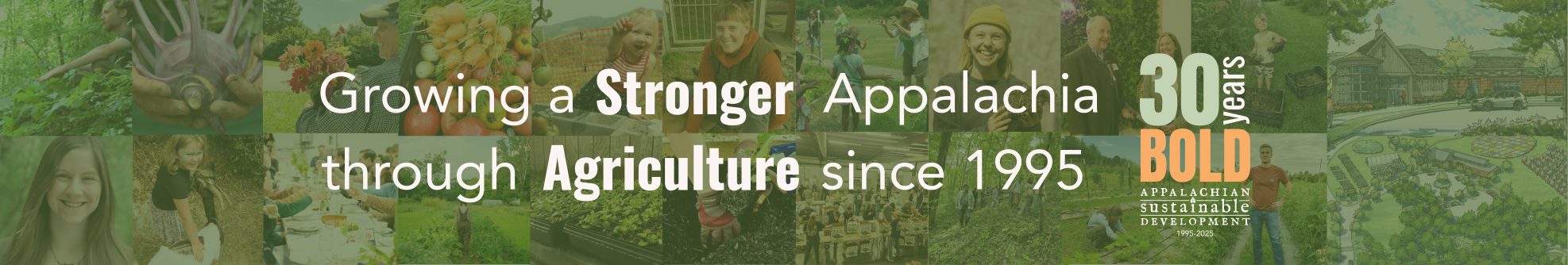 Growing a Stronger Appalachia since 1995 - 30 Years Bold